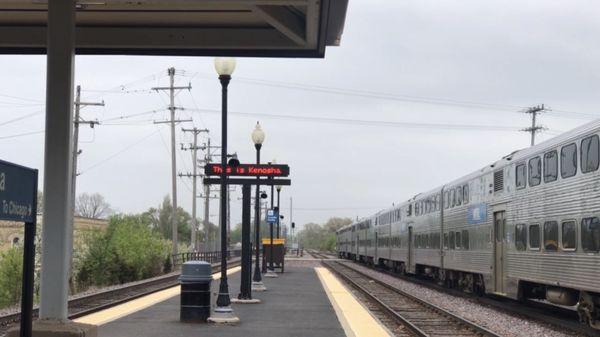 Looking south on the platform