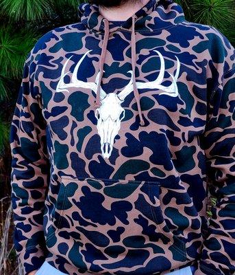 Skull on camo Hoodie