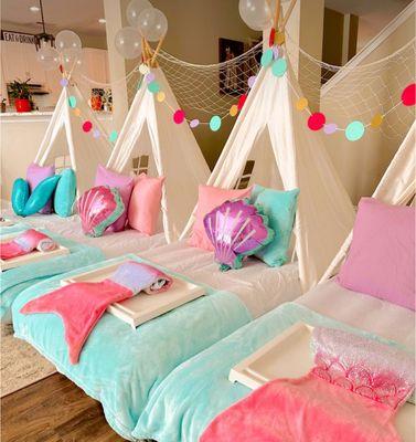 Mermaid theme sleepover