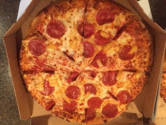 Pepperoni Pineapple Pizza