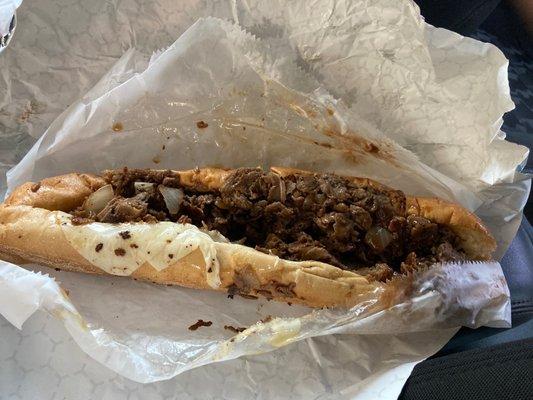 Full size regular cheese steak $8.99