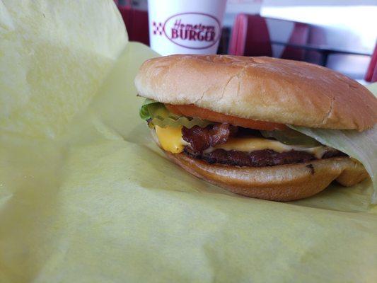 Bacon cheese burger!