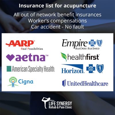 Acupuncture insurance lists