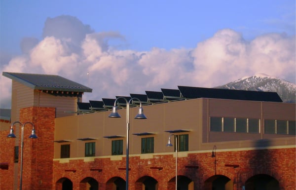 A solar electric system we installed on the Bozeman Public Library