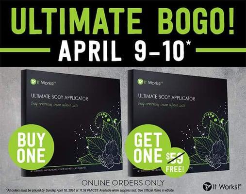 BOGO ON WRAPS! @ madisondodson.myitworks.com