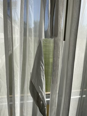 Torn curtain.