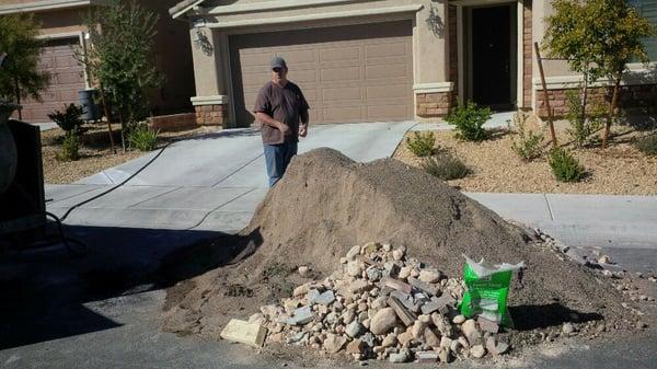 We can haul dirt rock concrete by the ton