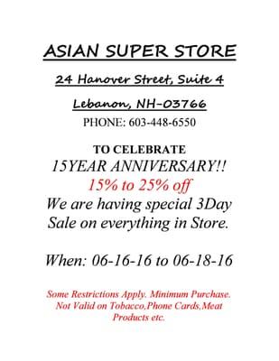 Anniversary Sale!!