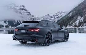 Audi rs6 in the snow matte black