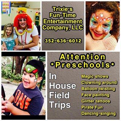 Trixie the Clown at Preschool events!