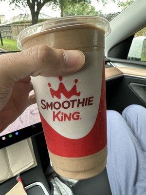 Peanut Power Plus Chocolate. Sign up for their rewards and you get a 20 oz smoothie for your birthday (as of April 2023)