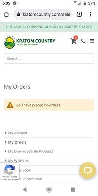 The website shows "No" record of the order, that's strange isn't it...