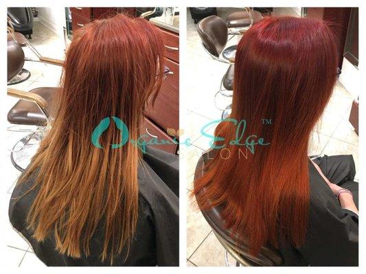 Red Hair Ombre Hair Salon in Naples Florida