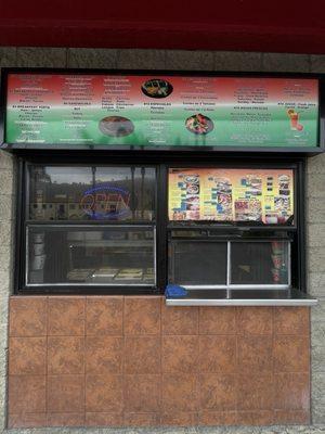 Outside window and menu