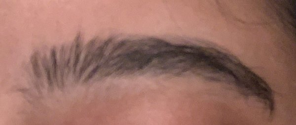 This is what my eyebrow looks like after getting done from lady at counter 2