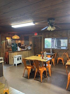 Inside dining area