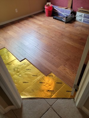 Beautiful Laminate flooring install In a customer's office!