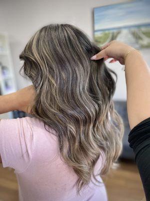 beige ash balayage