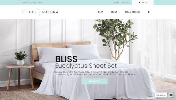 Ethosnatura.com - A clean, elegant e-commerce website with an elevated feel.