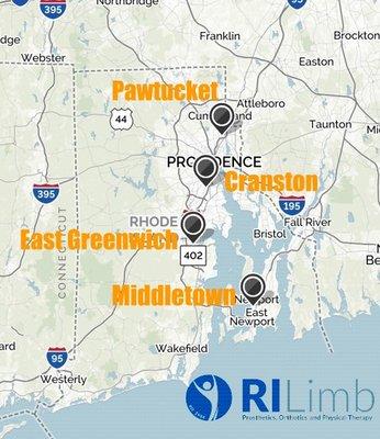 RI Limb locations