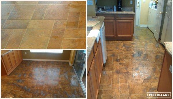 Removing Mop'N Glo from a linoleum floor in Summerfield, FL