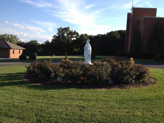 Another view of the grounds of Notre Dame Retreat House .