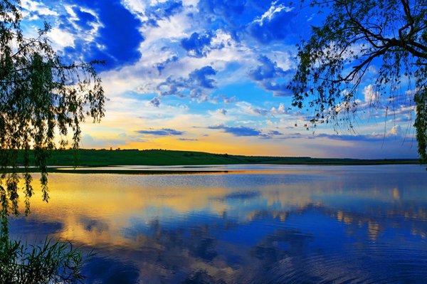 lake sunset