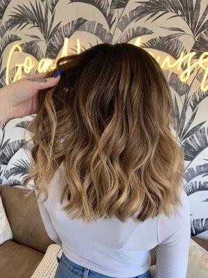 Hand painted balayage