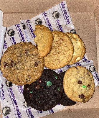 6 pack box, and an Oatmeal Chocolate Walnut Deluxe Cookie