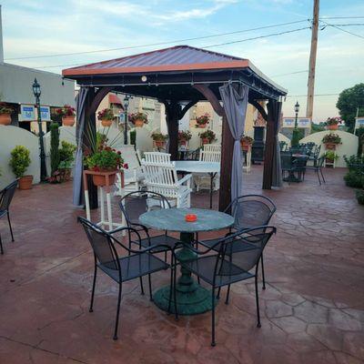 Communal patio area