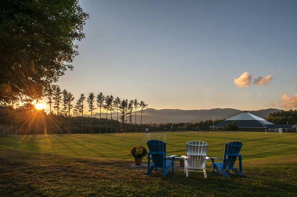 Gould Academy view of the field house in Bethel, Maine.