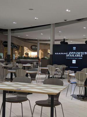 Seating at the food court