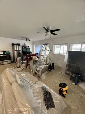 Paint inside house and fix drywall