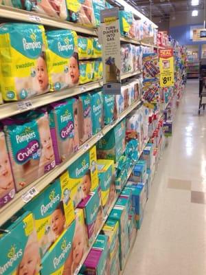 Diaper side of the aisle