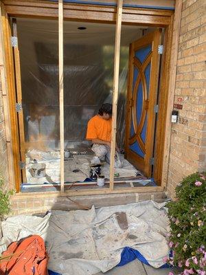 Front door refinishing in thornton