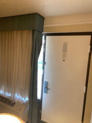 Curtains and door/security