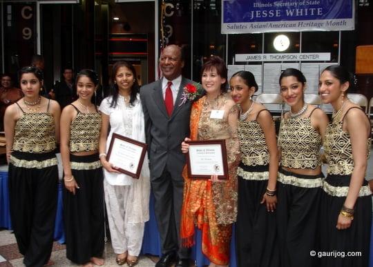 Secretary of State honoring Gauri Jog