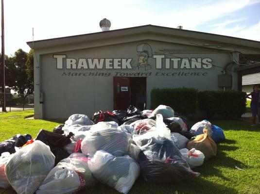 shoe recycling fundraiser, shoe drive fundraising, clothing recycling bins, clothing fundraiser, clothing fundraising