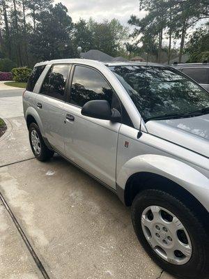 Exterior detail: This included a hand wash, window shine, clay bar treatment, grime & bug remover, wheel detail, & tire shine.