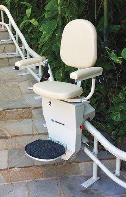 Commercial - outdoor custom curved stair lift