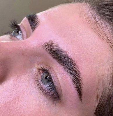 Eyebrow lamination gives volume and texture to your brows. Lasts 4-6 weeks