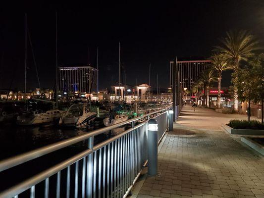 REI on the water in Marina Del Rey, Trader Joe's on the right.