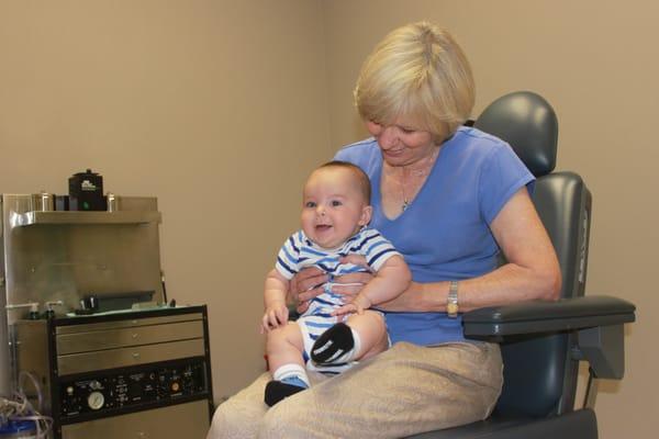 Happy baby patient