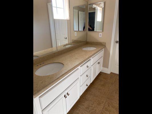 Double Sink Bathroom with Oval Sinks