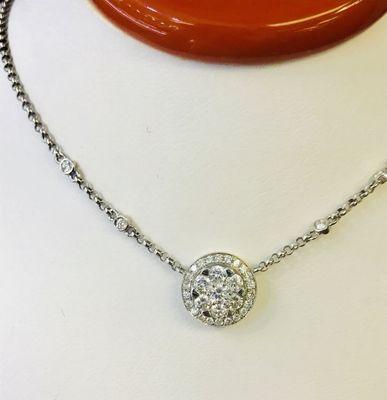 Diamond circle pendant