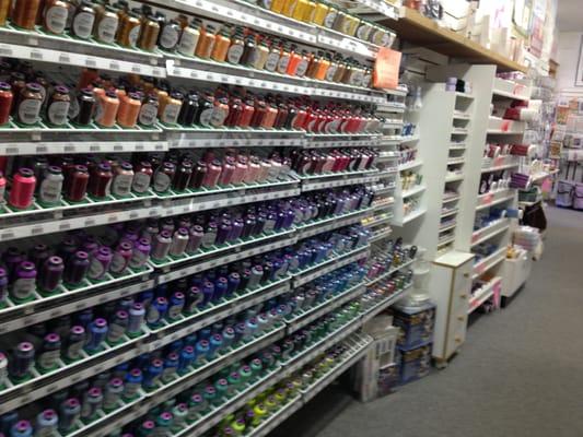 We have a huge selection of sewing, quilting and embroidery threads!