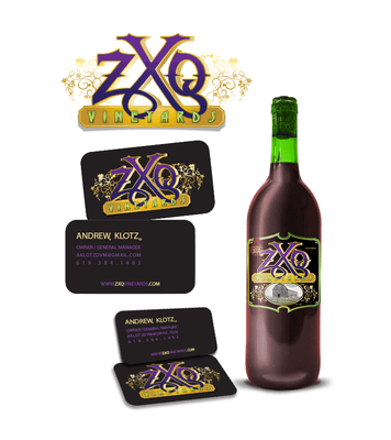 Logo Design, business card design and wine bottle label