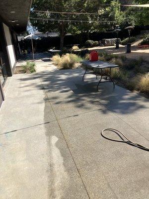 Post cleanup Pressure washed Patio