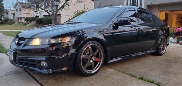 2008 Acura TL Type S. My car has been completely stock for 10 years and the guys over at P&L give her a makeover. She turned out amazing!