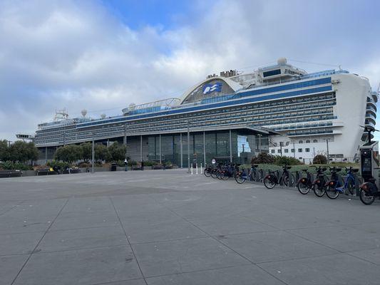 Boat docked in San Fran